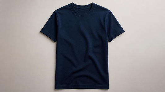Navy crew neck short-sleeve T-shirt