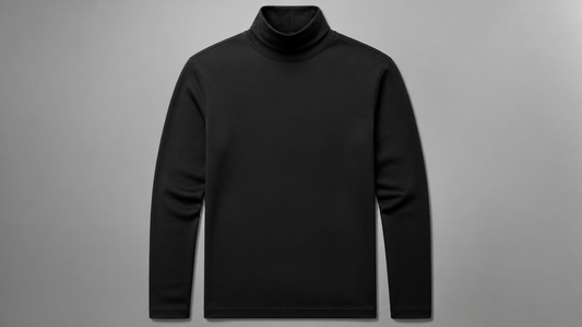 Black long-sleeve turtleneck T-shirt